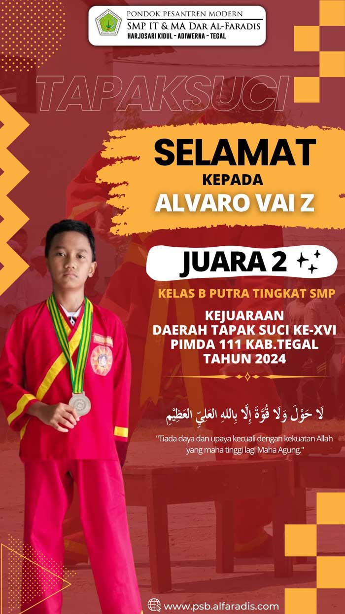Juara 2 Putra Tapak Suci Pondok Pesantren Al Faradis Tegal